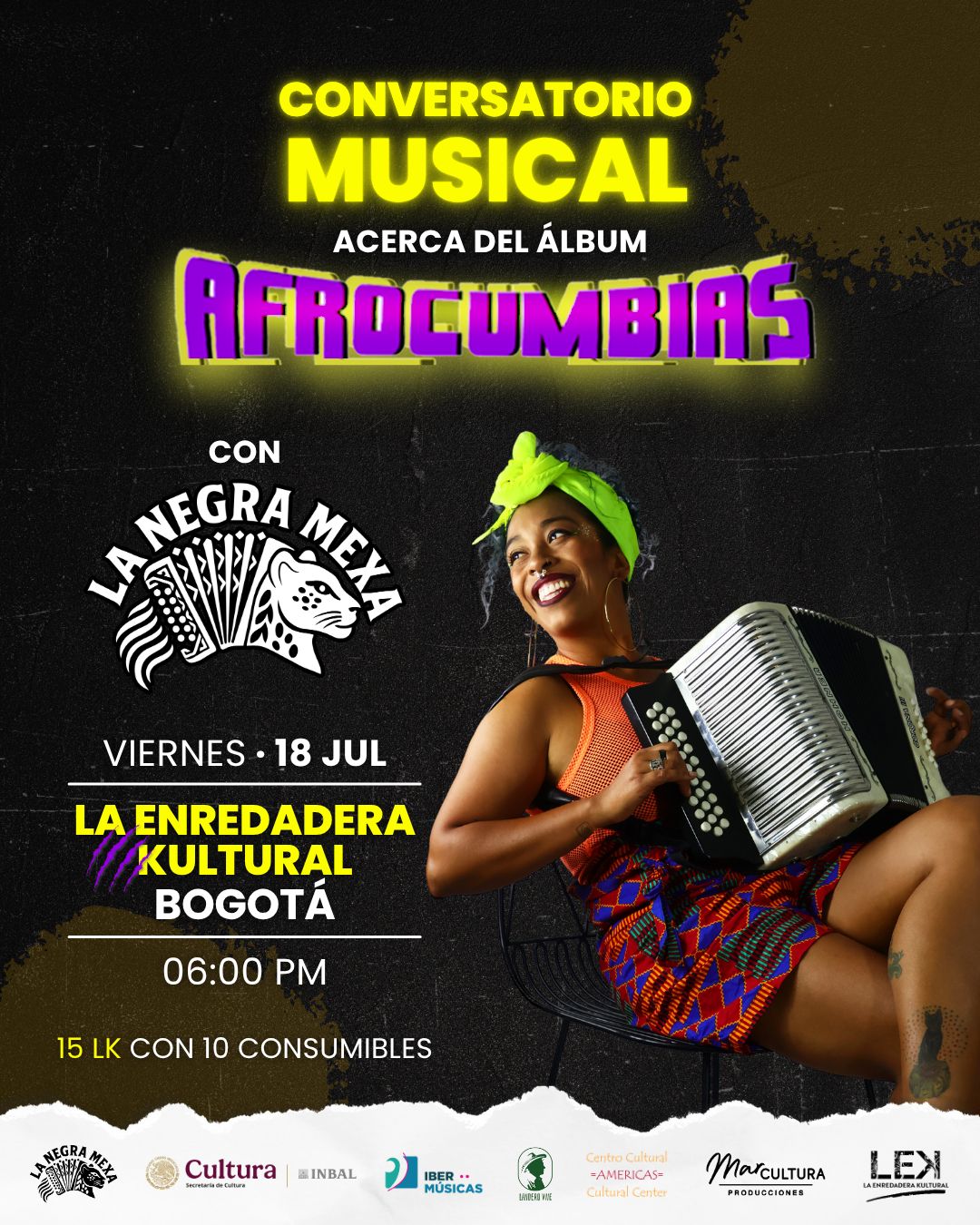 Cartel Estrategia Digital para crecimiento orgánico de Instagram de La negra Mexa